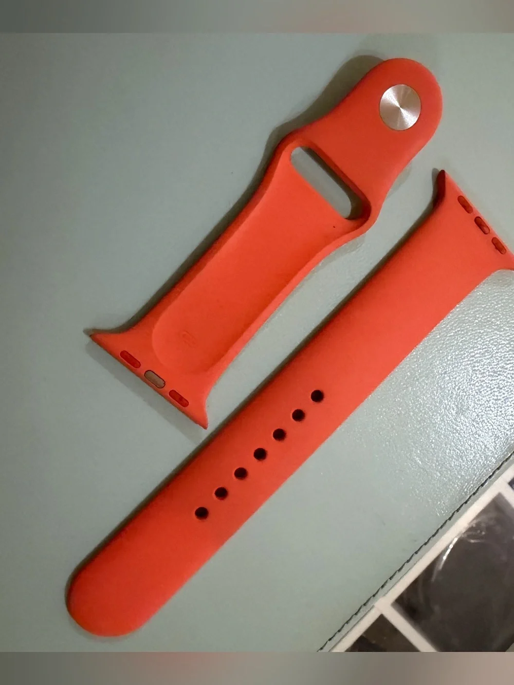 Silicone Sport Apple Watch Band in Bright Orange